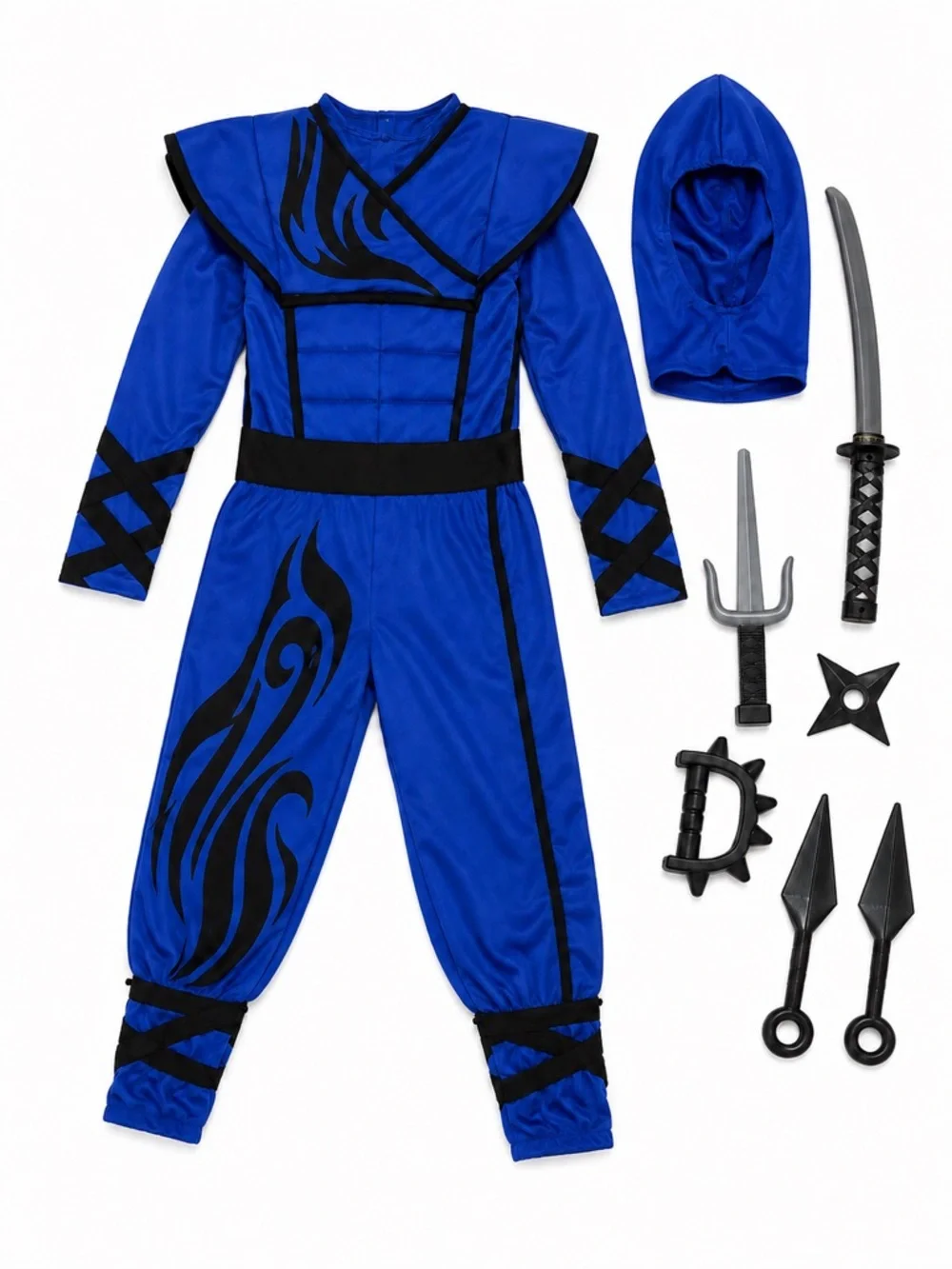 Spooktacular Creations Kids Blue Ninja Costume | Size Small (5-7)